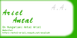 ariel antal business card